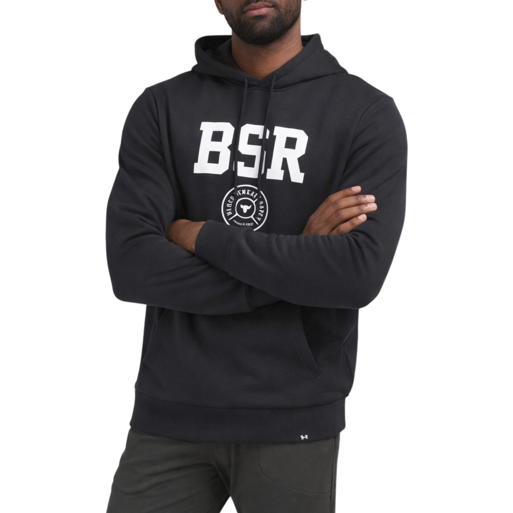 Under‎ Armour Project Rock Rival Fleece Hoodie Mens Medium Black